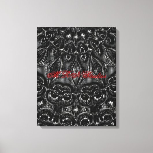 Charcoal Mandala Canvas Print Leinwanddruck (Vorderseite)