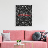 Charcoal Mandala Canvas Print Leinwanddruck (Insitu (Wohnzimmer))