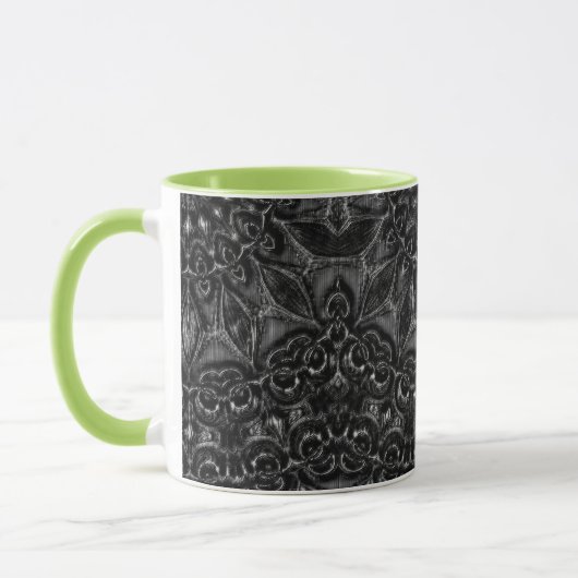 Charcoal Mandala Coffee Tasse (Links)