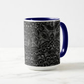 Charcoal Mandala Coffee Tasse (VorderseiteRechts)