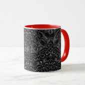 Charcoal Mandala Coffee Tasse (VorderseiteRechts)