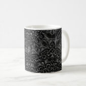 Charcoal Mandala Coffee Tasse (VorderseiteRechts)