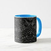 Charcoal Mandala Coffee Tasse (VorderseiteRechts)