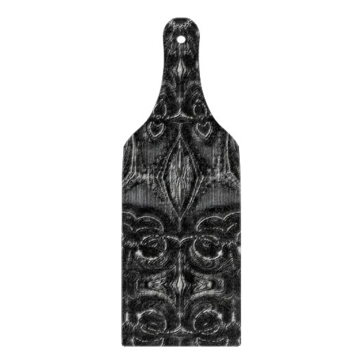 Charcoal Mandala Cutting Board Schneidebrett (Vorderseite)