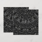 Charcoal Mandala Dankeschön Karte (Vorne/Hinten)