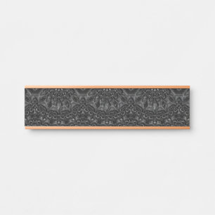 Charcoal Mandala Door Sign Türschild
