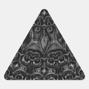 Charcoal Mandala Dreieckiger Aufkleber