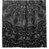 Charcoal Mandala Duschvorhang (Vorderseite)