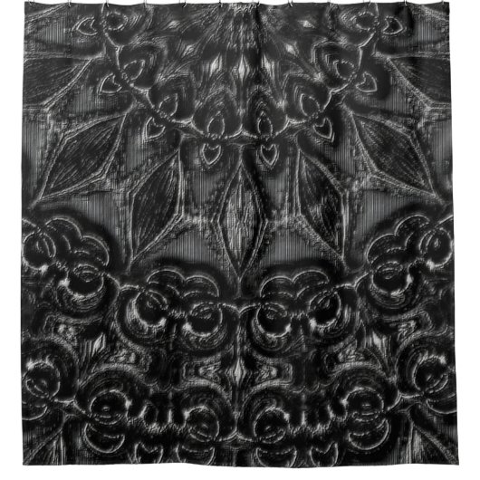 Charcoal Mandala Duschvorhang (Vorderseite)