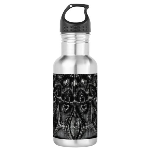 Charcoal Mandala Edelstahlflasche (Vorderseite)