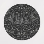 Charcoal Mandala Etiketten (Design 2)