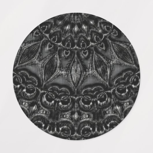 Charcoal Mandala  Etiketten (Design 2)