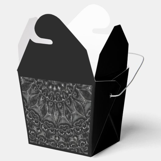 Charcoal Mandala Favor Box Geschenkschachtel (Geöffnet)
