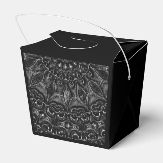 Charcoal Mandala Favor Box Geschenkschachtel (Rückseite)