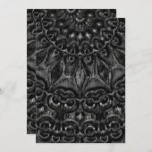 Charcoal Mandala Feiertagskarte (Vorne/Hinten)