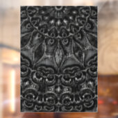 Charcoal Mandala Fensteraufkleber (Blatt 2)