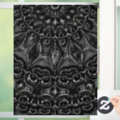 Charcoal Mandala Fensteraufkleber (Zuhause)