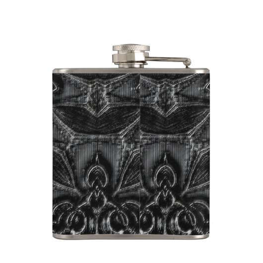 Charcoal Mandala Flachmann (Rückseite)