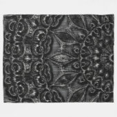Charcoal Mandala Fleece Blanket (Vorderseite (Horizontal))