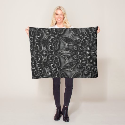 Charcoal Mandala Fleece Blanket (Beispiel)