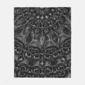 Charcoal Mandala Fleecedecke (Vorderseite)