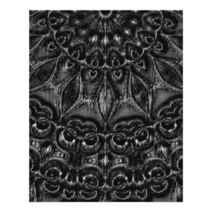 Charcoal Mandala Foto Print