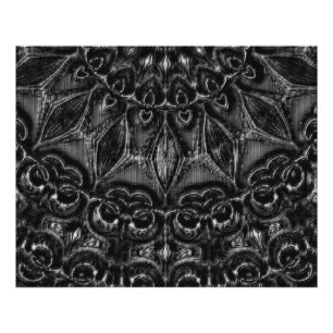 Charcoal Mandala Foto Print
