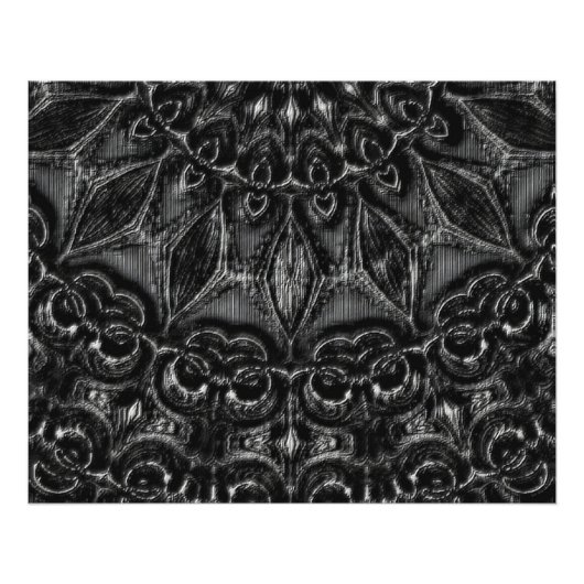 Charcoal Mandala Foto Print (Vorne)