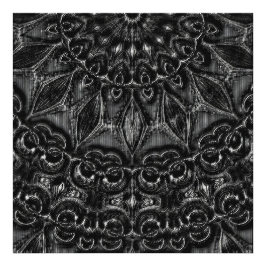 Charcoal Mandala Foto Print (Vorne)