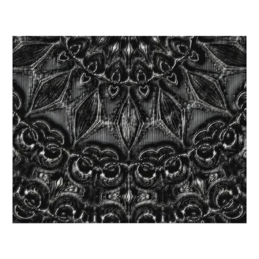 Charcoal Mandala Foto Print (Vorne)