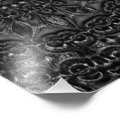 Charcoal Mandala Fotodruck (Ecke)