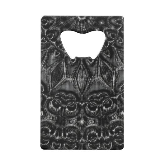 Charcoal Mandala Geldbeutel Flaschenöffner (Vorderseite)