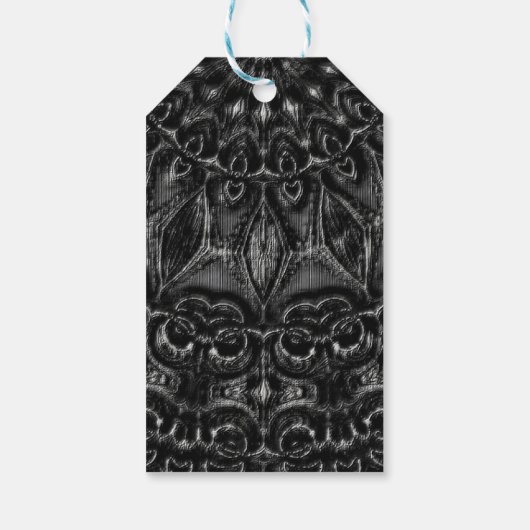 Charcoal Mandala Geschenkanhänger (Rückseite)