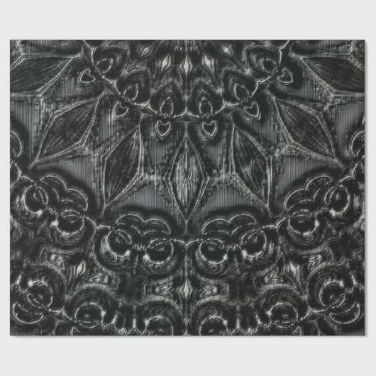 Charcoal Mandala Geschenkpapier (Flach)