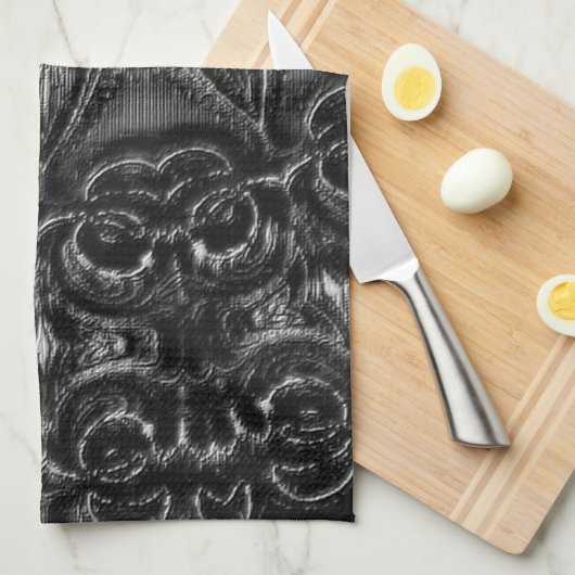 Charcoal Mandala Geschirrtuch (Viertel Falte)