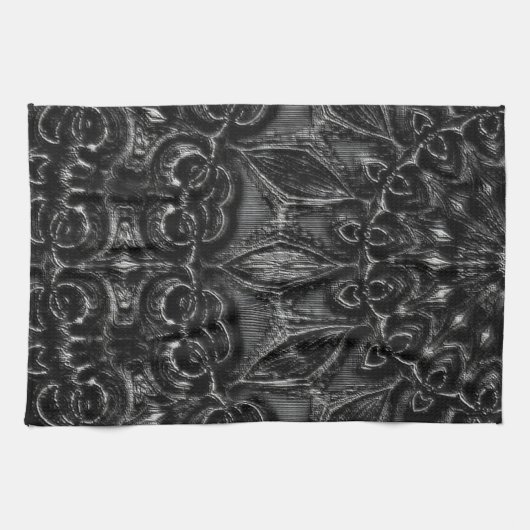 Charcoal Mandala Geschirrtuch (Horizontal)