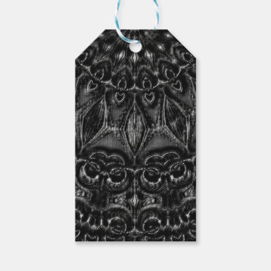 Charcoal Mandala Gift Tags Geschenkanhänger (Vorderseite)