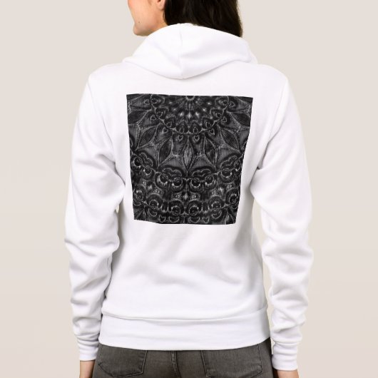 Charcoal Mandala Hoodie (Rückseite)