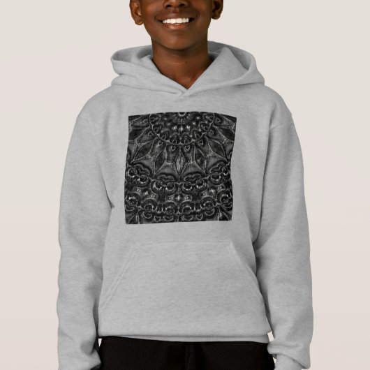 Charcoal Mandala Hoodie (Vorderseite)