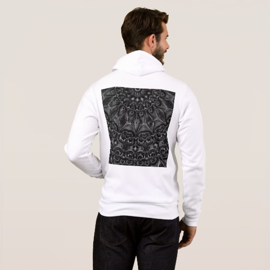 Charcoal Mandala Hoodie (Schwarz voll)
