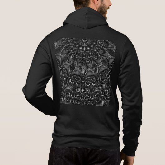 Charcoal Mandala Hoodie (Rückseite)