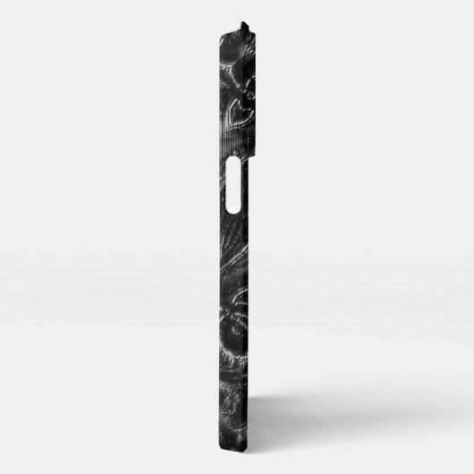 Charcoal Mandala iPhone Hülle (Rechte Seite)