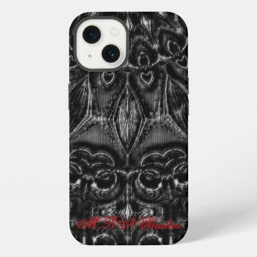 Charcoal Mandala iPhone Hülle (Rückseite)