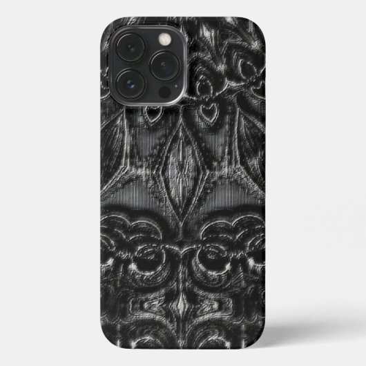 Charcoal Mandala iPhone Hülle (Rückseite)