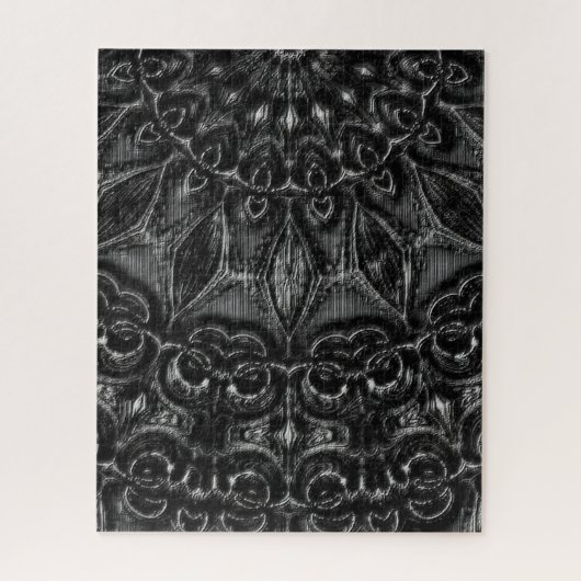 Charcoal Mandala Jigsaw Puzzle (Vertikal)