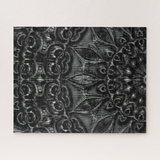 Charcoal Mandala Jigsaw Puzzle (Horizontal)
