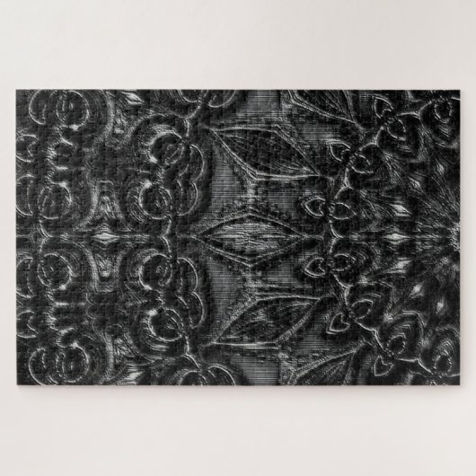 Charcoal Mandala Jigsaw Puzzle (Horizontal)