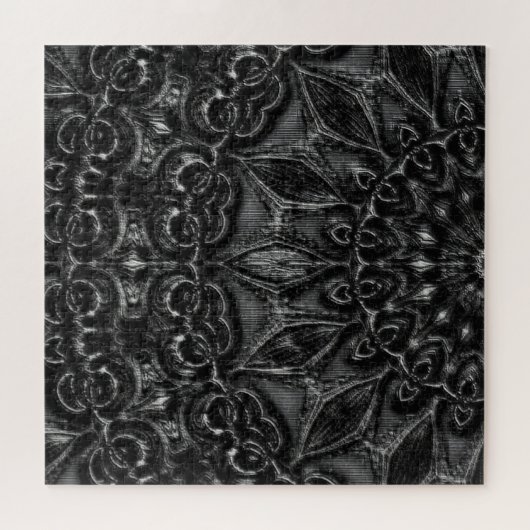 Charcoal Mandala Jigsaw Puzzle (Horizontal)