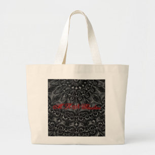 Charcoal Mandala Jumbo Stoffbeutel