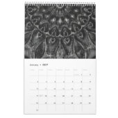Charcoal Mandala Kalender (Jan 2027)